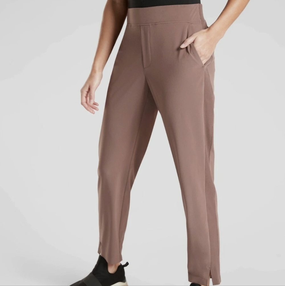💜 Athleta Brooklyn Ankle Pant Brown EUC
